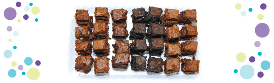 delicious variety of brownies on a serving tray